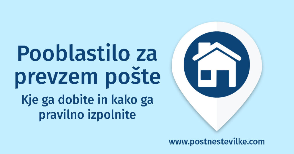 Pooblastilo za prevzem pošte
