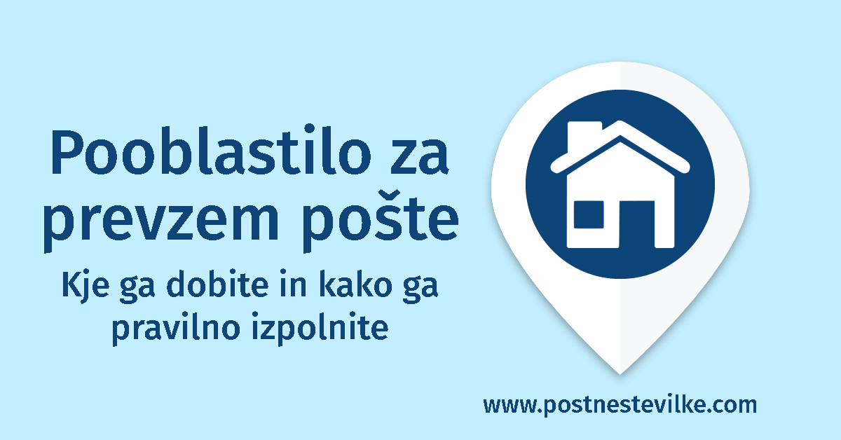 Pooblastilo za prevzem pošte